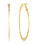 Roberto Coin 18k Yellow Gold Flat Edge Hoop Earrings