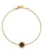 Bloomingdale's Onyx Swirl Station Bracelet In 14k Yellow Gold - 100% Exclusive