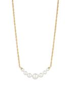 Nadri Mother Of Pearl Statement Necklace In 18k Gold Plated, 16-18