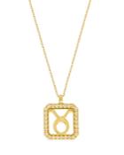 Bloomingdale's Diamond Taurus Pendant Necklace In 14k Yellow Gold, 0.20 Ct. T.w. - 100% Exclusive