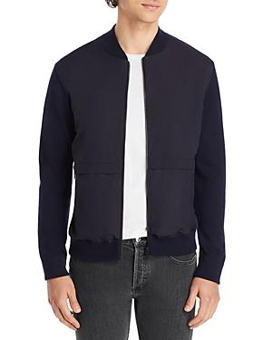 Z Zegna Hybrid Mixed Media Bomber Jacket