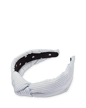 Lele Sadoughi Seersucker Slim Knotted Headband