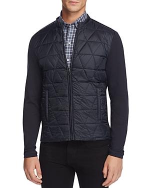 Zachary Prell Quilted Panel Knit Zip Jacket