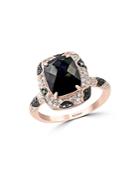 Bloomingdale's Black Onyx And Black & White Diamond Ring In 14k Rose Gold - 100% Exclusive