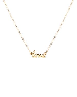 Kris Nations Love Pendant Necklace In 14k Gold-plated Sterling Silver & Gold, 16