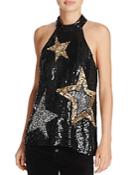 Parker Vika Sequined Star-pattern Top