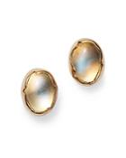 Annette Ferdinandsen Design 18k Yellow Gold Moonstone Egg Stud Earrings