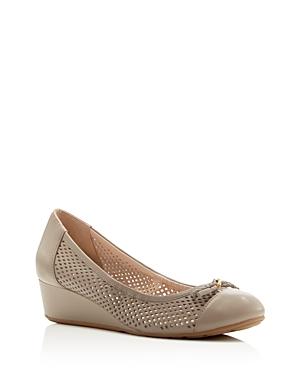 Cole Haan Tali Perforated Grand Low Heel Wedge Pumps