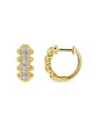 Bloomingdale's Diamond Baguette Huggie Hoop Earrings In 14k Yellow Gold, 0.35 Ct. T.w. - 100% Exclusive
