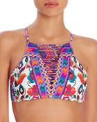 Nanette Lepore Antigua Stargazer Embroidery Print Bikini Top