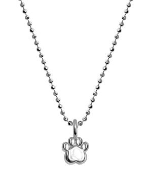 Alex Woo Sterling Silver Mini Paw Chain Necklace, 16