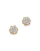 Diamond Flower Stud Earrings In 14k Yellow And White Gold, .50 Ct. T.w. - 100% Exclusive