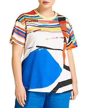 Marina Rinaldi Vienna Abstract Stripe Tee