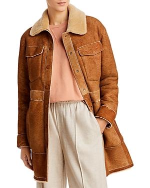 Hiso Peace Reversible Shearling Shirt Jacket