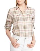 Lauren Ralph Lauren Plaid Roll-tab Shirt