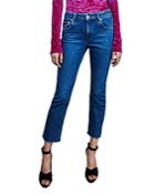 Maje Panna Embellished High-rise Straight-leg Jeans In Blue