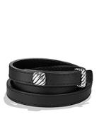 David Yurman Cable Triple-wrap Bracelet In Black