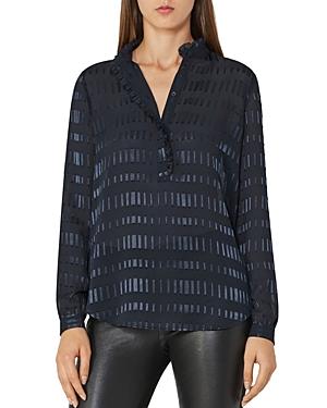 Reiss Iona Fil-coupe Sheer Blouse