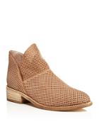 Eileen Fisher Leaf Perforated Nubuck Leather Booties