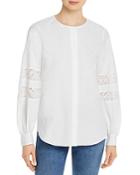 Lafayette 148 New York Austin Lace Inset Blouse