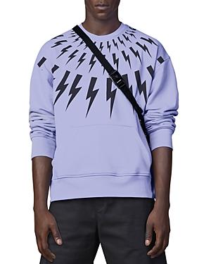 Neil Barrett Thunderbolt Print Crewneck Sweater