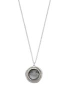 Ippolita Sterling Silver Ondine Hematite, Clear Quartz & Black Shell Medium Circle Pendant Necklace, 18