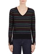 Gerard Darel Lilo V-neck Striped Sweater