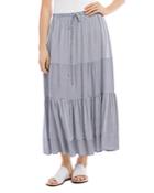 Karen Kane Tiered Striped Skirt