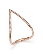 Diamond Micro Pave Geometric Ring In 14k Rose Gold, .15 Ct. T.w. - 100% Exclusive