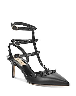 Valentino Garavani Women's Rockstud Cage Metallic Pumps