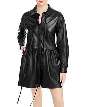 Rebecca Taylor Faux Leather Romper