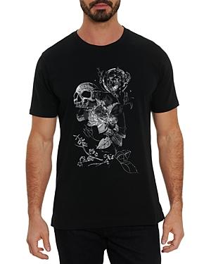 Robert Graham Amador Cotton Floral Skull Graphic Tee