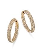 Bloomingdale's Diamond Pave Inside Out Hoop Earrings In 14k Yellow Gold, 3.0 Ct. T.w. - 100% Exclusive