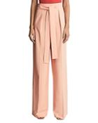 Reiss Petites Malin Tie Detail Wide Leg Pants