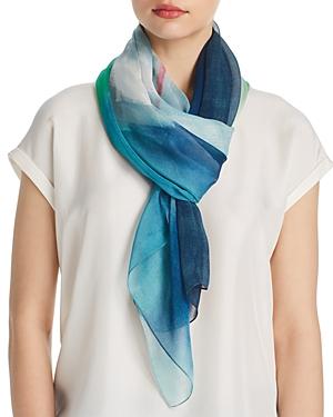 Larioseta Brushstroke Print Silk Scarf