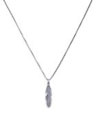 Degs & Sal Sterling Silver Feather Necklace, 12