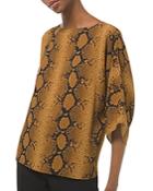 Michael Michael Kors Nikki Snake Print Silk Top