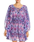 Tommy Bahama Ikat Mirage Lace-front Tunic Swim Cover-up