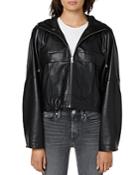 Hudson Sports Faux Leather Zip Jacket