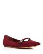 Marc Jacobs Karlie Button Pointed Toe Flats