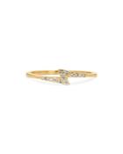 Moon & Meadow 14k Yellow Gold Diamond Crossover Ring - 100% Exclusive