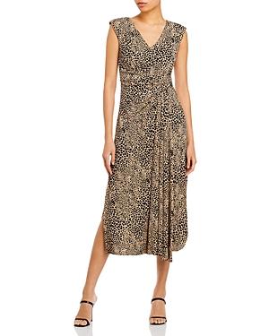 Bcbgmaxazria Printed Gathered Waist Dress