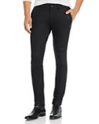 John Varvatos Star Usa Wight Skinny Fit Moto Jeans In Black