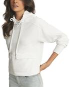 Reiss Mercy Mixed Media Hoodie