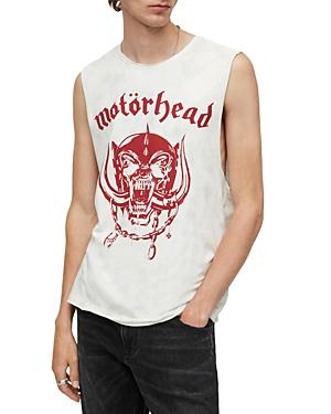 John Varvatos Sleeveless Raw Edge Graphic Shirt