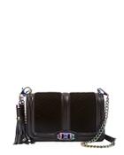 Rebecca Minkoff Love Chevron Quilted Suede Crossbody With Charge