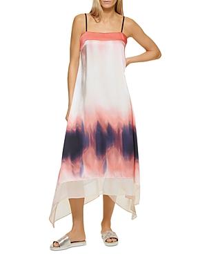 Dkny Printed Asymmetric Hem Dress