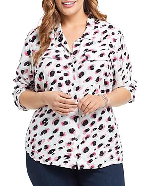 Nic+zoe Plus Spotted Printed Shirt