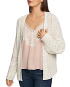 1.state Pointelle Open-front Cardigan