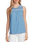 Vince Camuto Sleeveless Embroidered Top